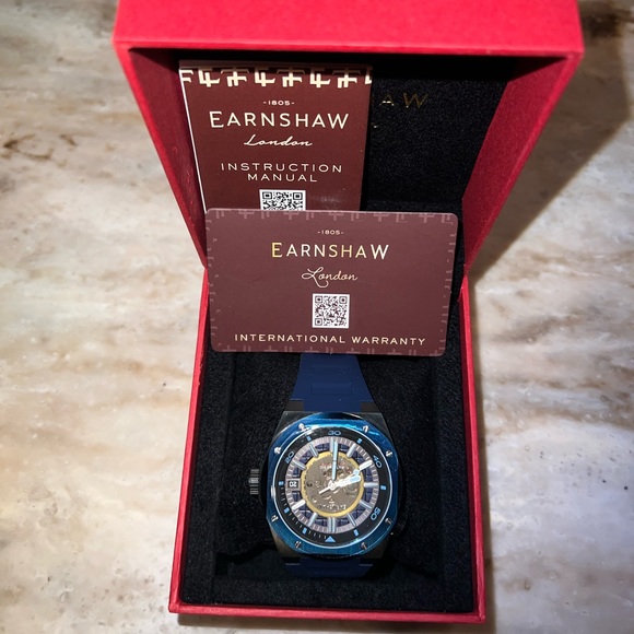 Earnshaw Bessemer Compressor Automatic Metallic Blue Mans Watch - Brand New - Picture 6 of 7